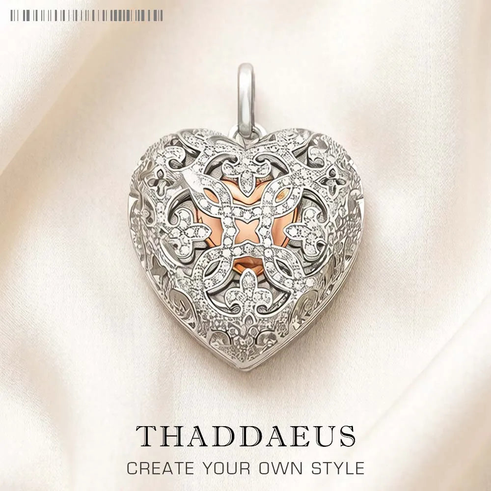 925 Sterling Silver Heart Locket Pendant for Women
