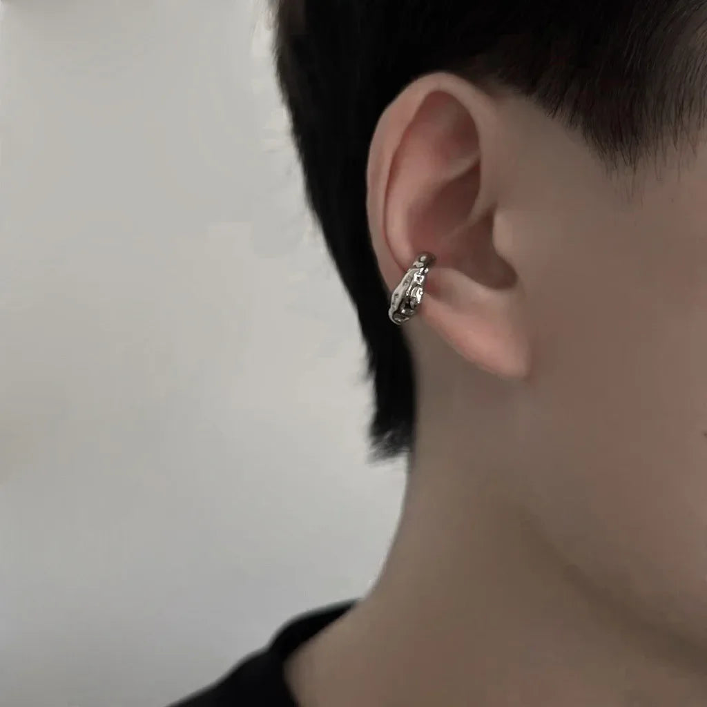 Stainless Steel Clip Earrings for Men and Women Trendy Jewelry