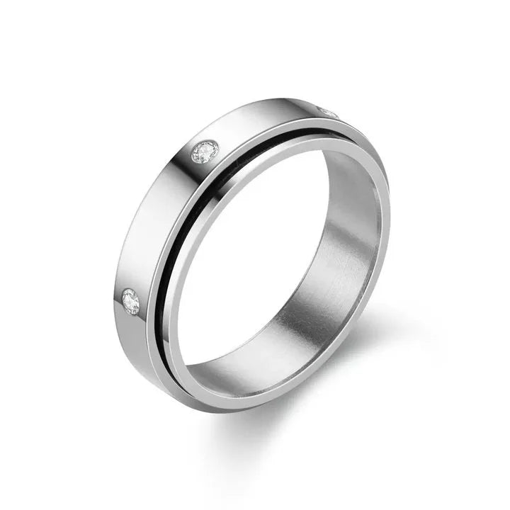Anxiety Fidget Spinner Stainless Steel Ring for Stress Relief
