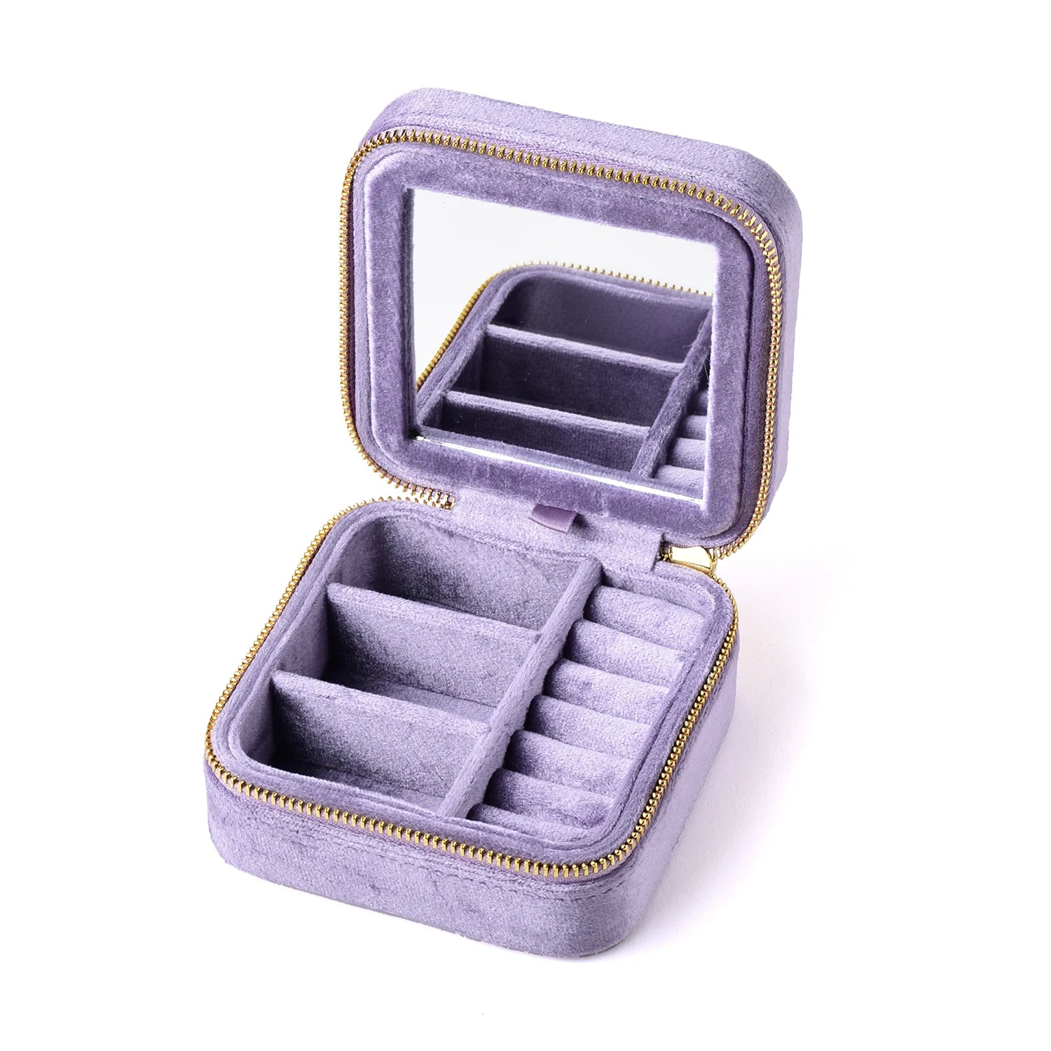 Vintage Velvet Travel Jewelry Storage Ring Box