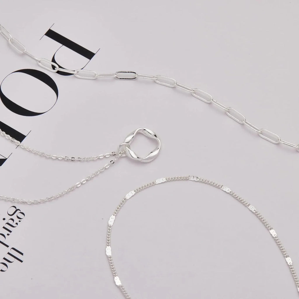 14k Gold Plated Layered Necklace Set for Women