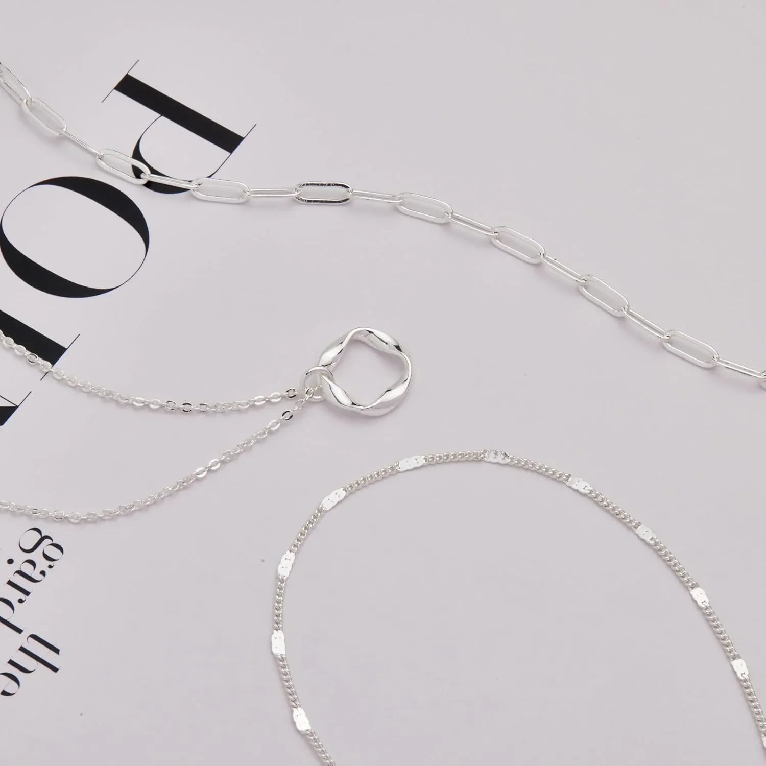 14k Gold Plated Layered Necklace Set for Women