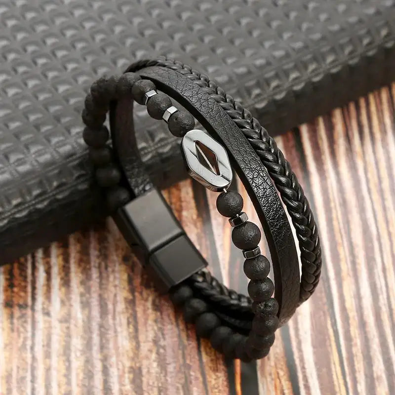 Leather Multi-layer Charm Bracelet for Women
