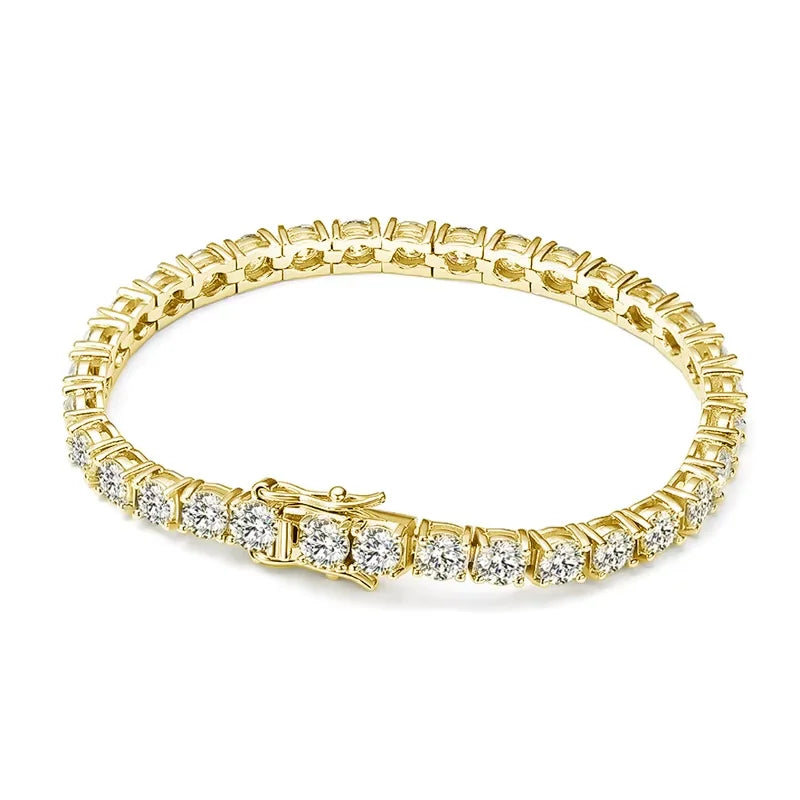 Moissanite Tennis Bracelet by Knobspin in 3mm 4mm 925 Silver