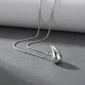 Waterdrop Pendant Necklace Women Stainless Steel Snake Chain