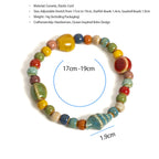 Ceramic Beaded Bracelet with Starfish and Seashells for Women