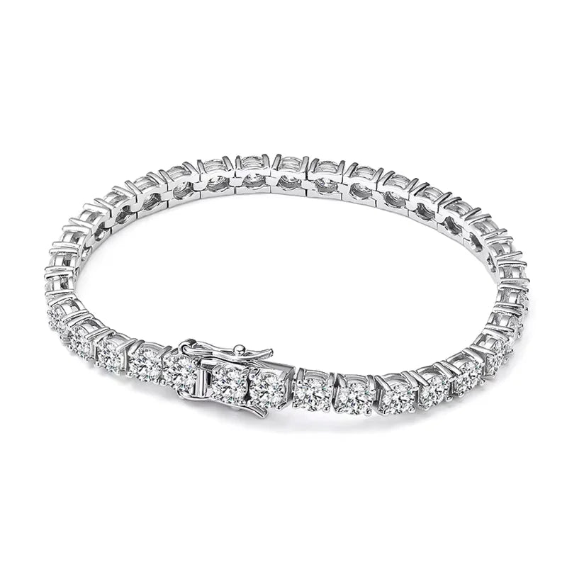 Moissanite Tennis Bracelet by Knobspin in 3mm 4mm 925 Silver