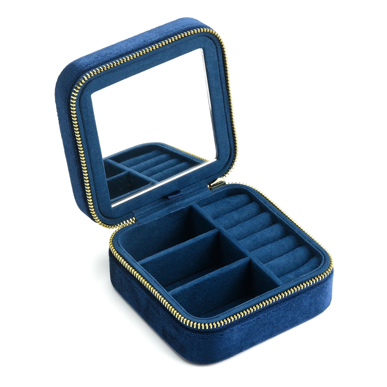 Vintage Velvet Travel Jewelry Storage Ring Box