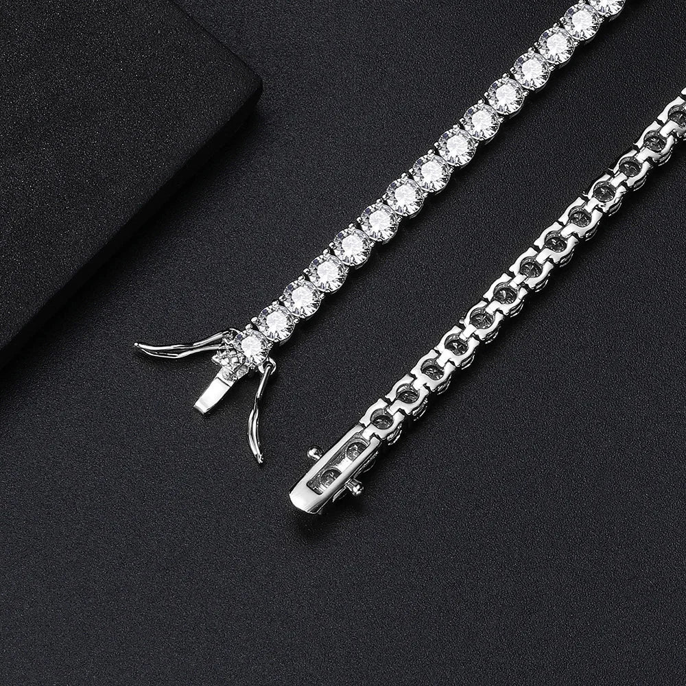 Moissanite Tennis Bracelet 925 Sterling Silver Classic Jewelry