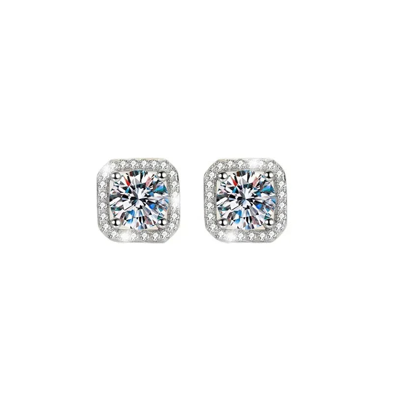 Mosite Square Stud Earrings for Women - Fashion Jewelry