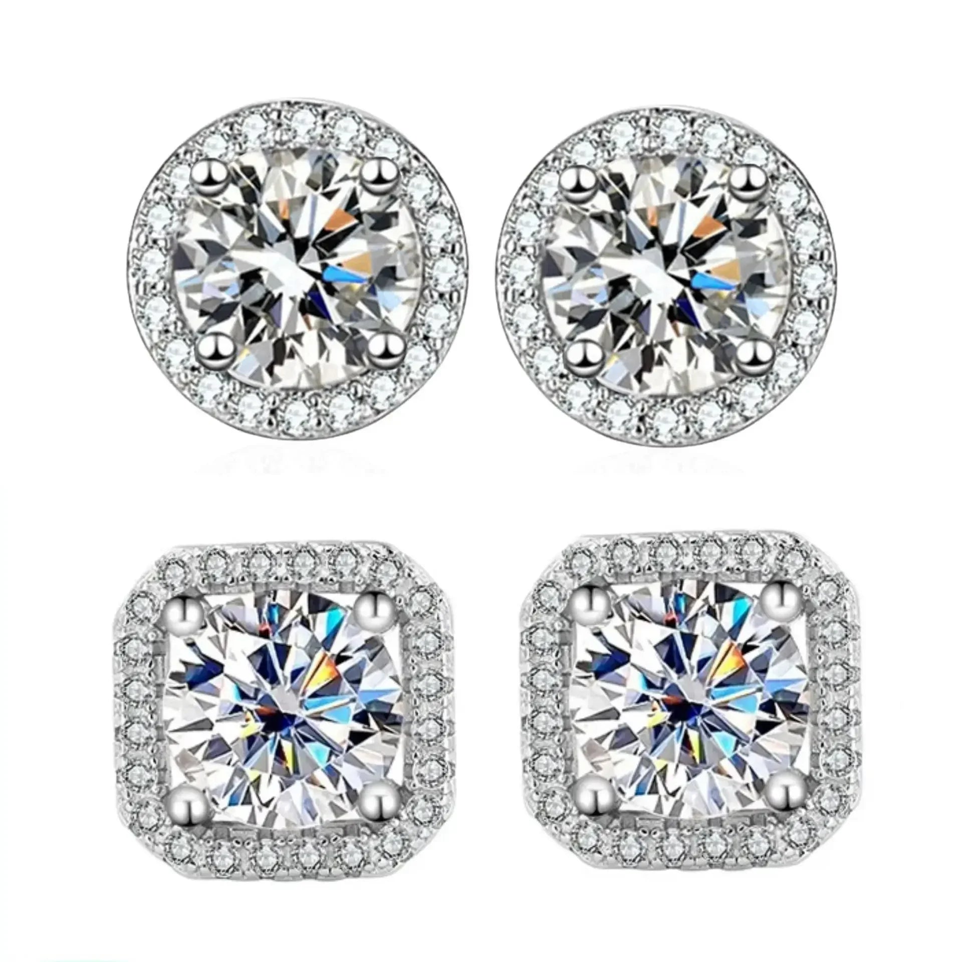 Mosite Square Stud Earrings for Women - Fashion Jewelry