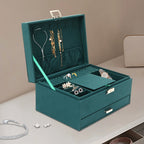 3-Tier Dark Green Jewelry Box