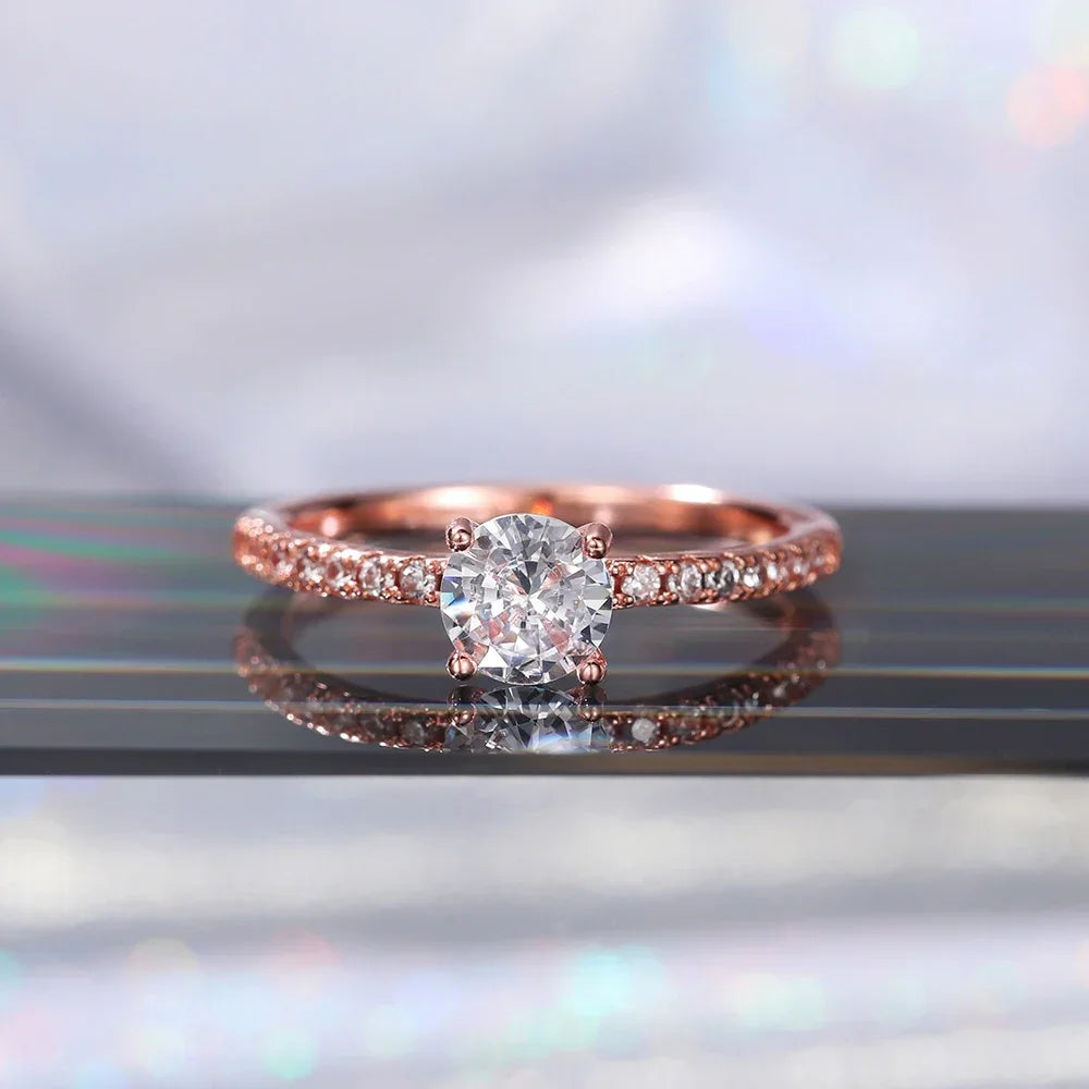Eternity Wedding Band Ring for Women by Huitan