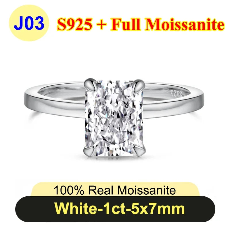 Moissanite Diamond Ring for Women in 925 Silver - PureNew