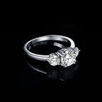 Moissanite D Color 1.4ct JewelryPalace 3 Stone Engagement Ring