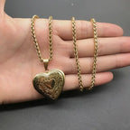 Heart Shaped Pendant Necklace for Women in Rose Gold and Silver