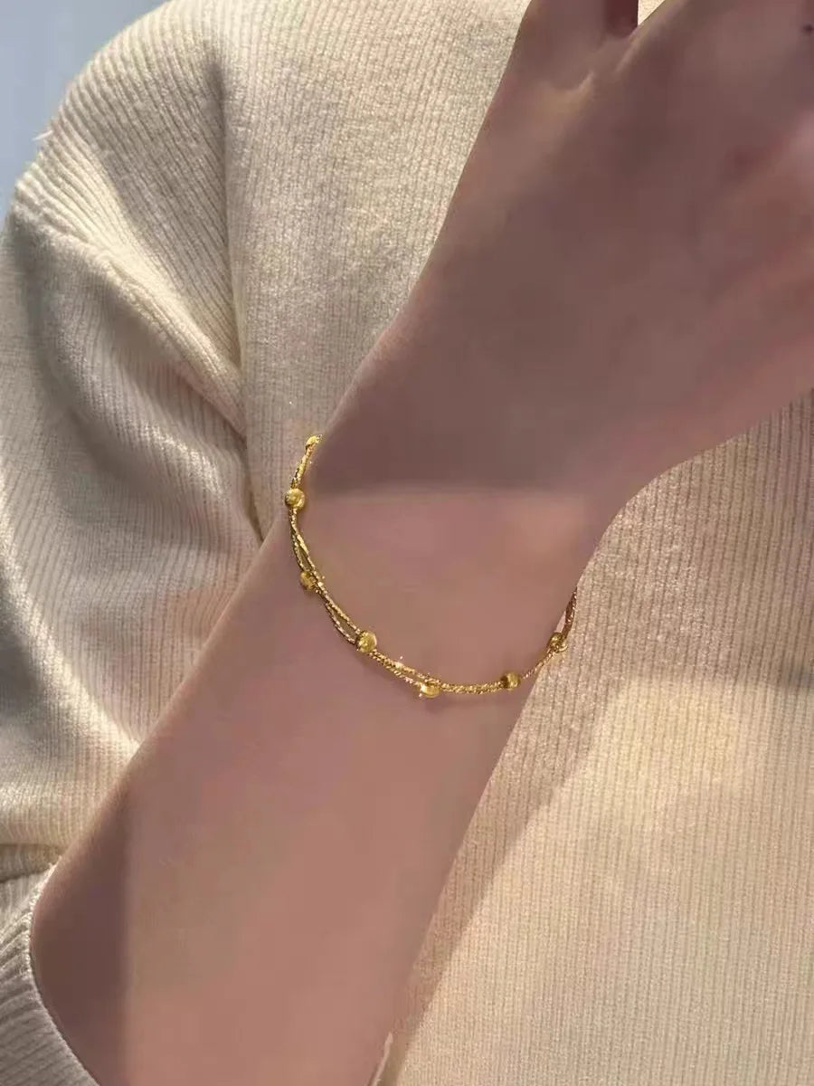 18k Gold Bracelet for Women - Starry Sky Chain Jewelry