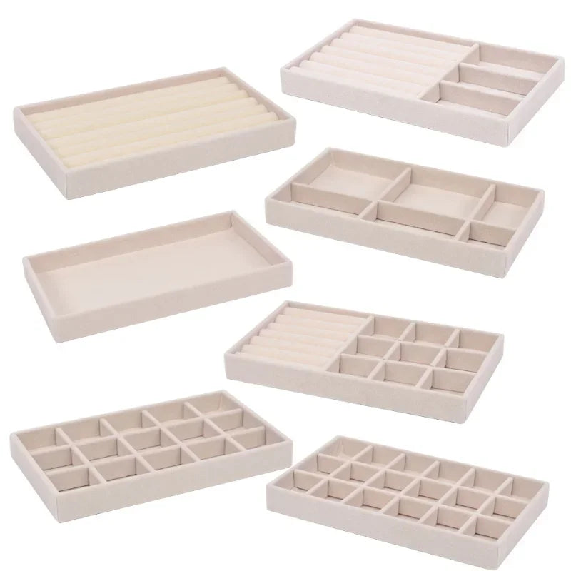 Velvet Jewelry Display Tray Case