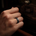 Rotating Fidget Ring for Men - Titanium Steel Spinner Ring