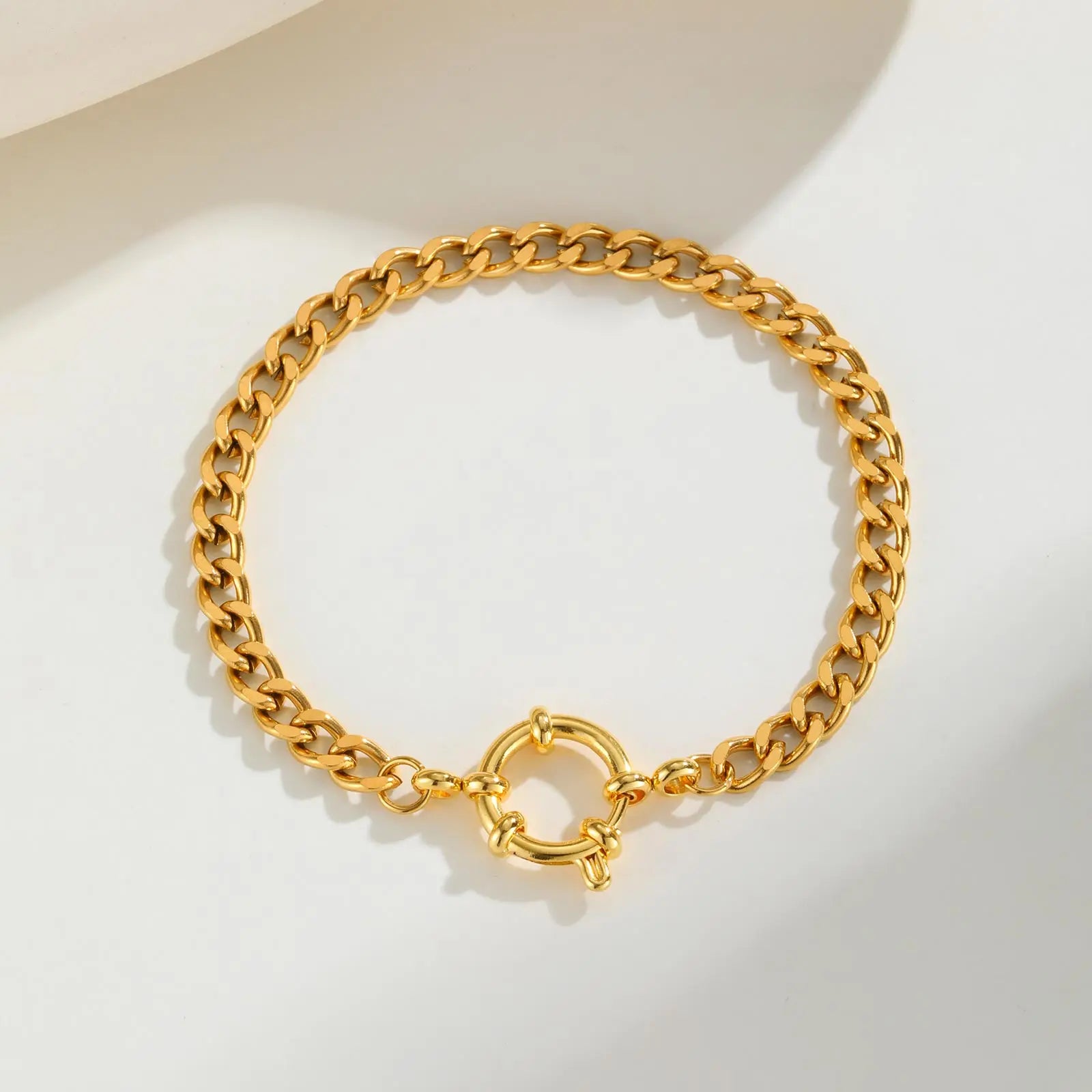 Gold Color Stainless Steel Chain Bracelet for Women