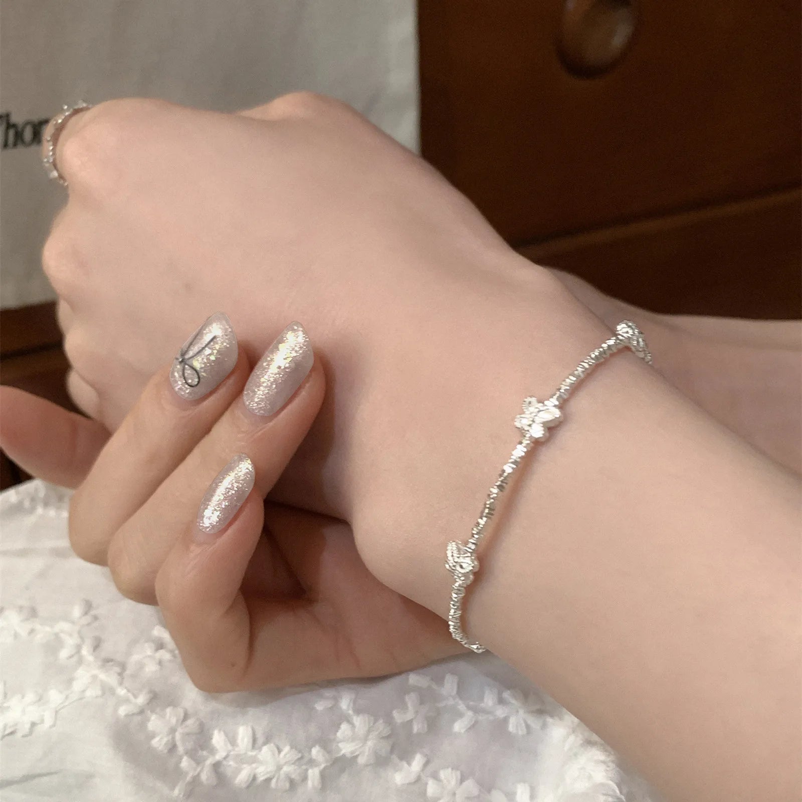 Sterling Silver Butterfly Bracelet by Ventfille for Girls