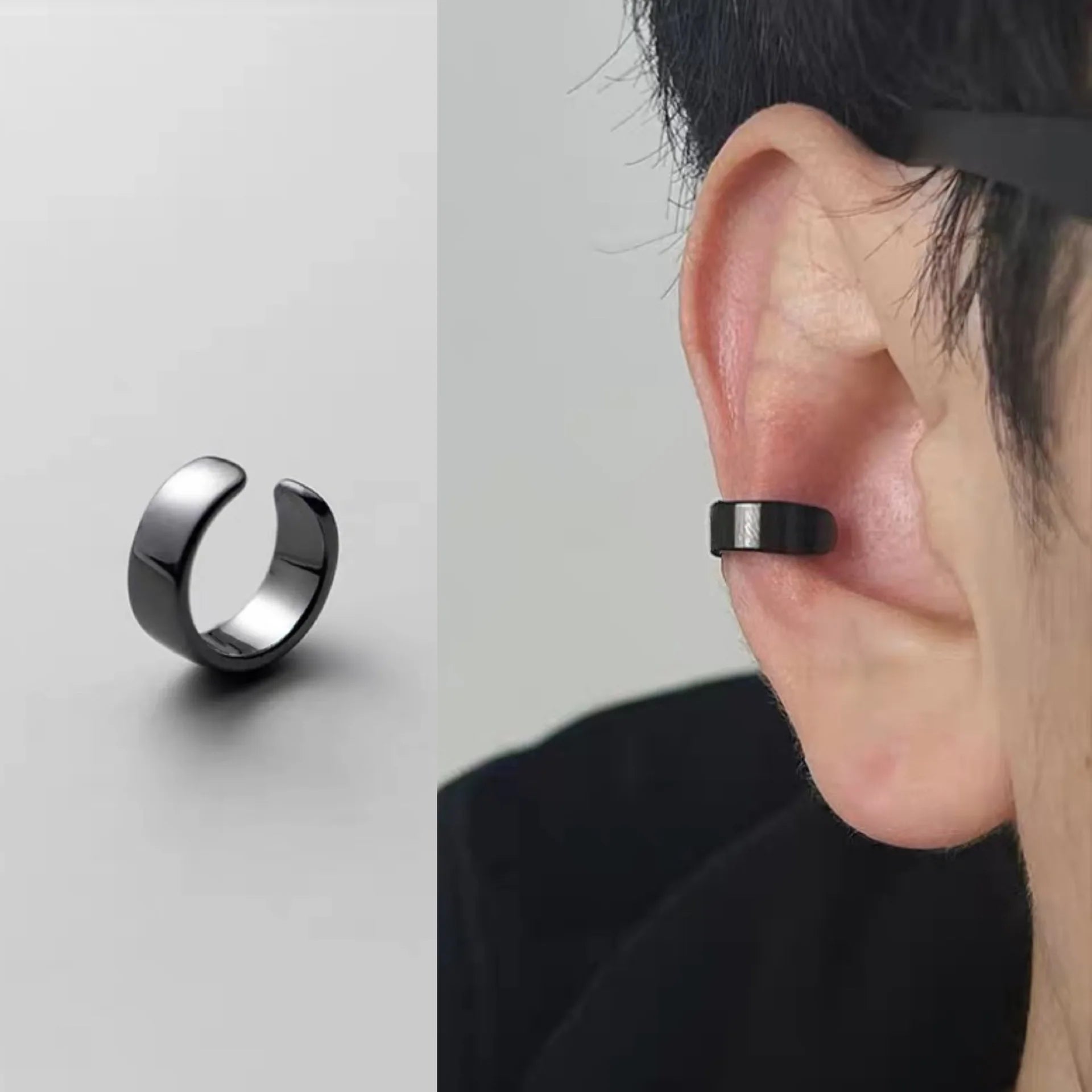 Stainless Steel Clip Earrings for Men and Women Trendy Jewelry