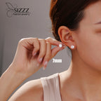 925 Sterling Silver Stud Earrings with Crystal Zircon