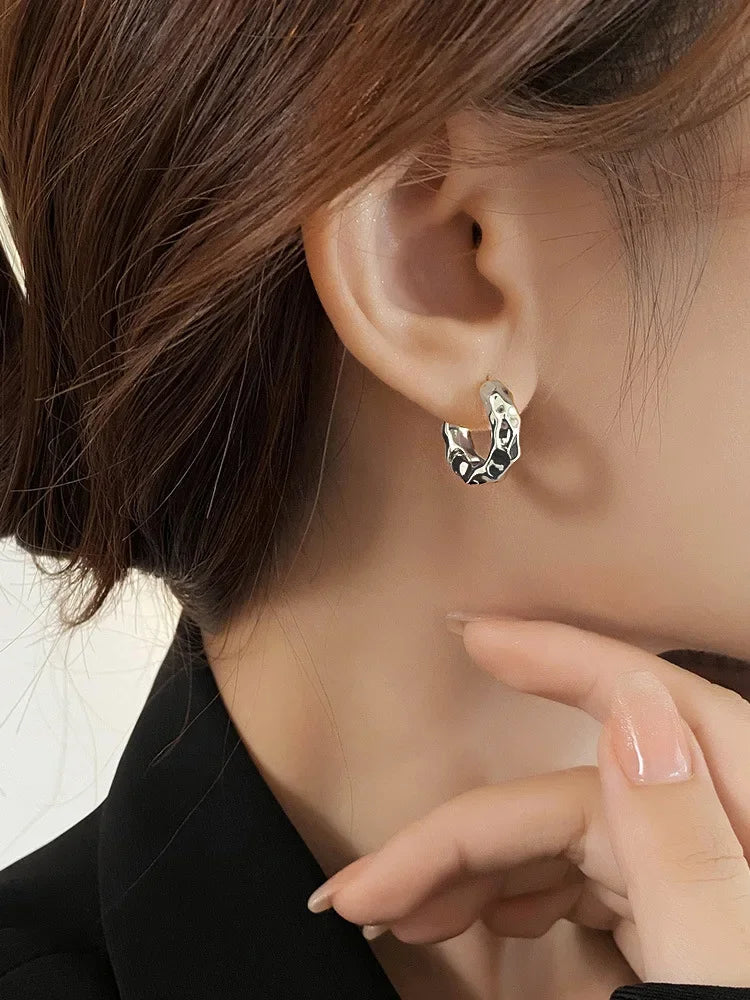 925 Sterling Silver Hoop Earrings for Women by REETI