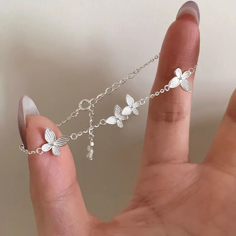 Sterling Silver Butterfly Bracelet by Ventfille for Girls