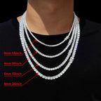 Cubic Zirconia Tennis Chain Necklace by Alinoya