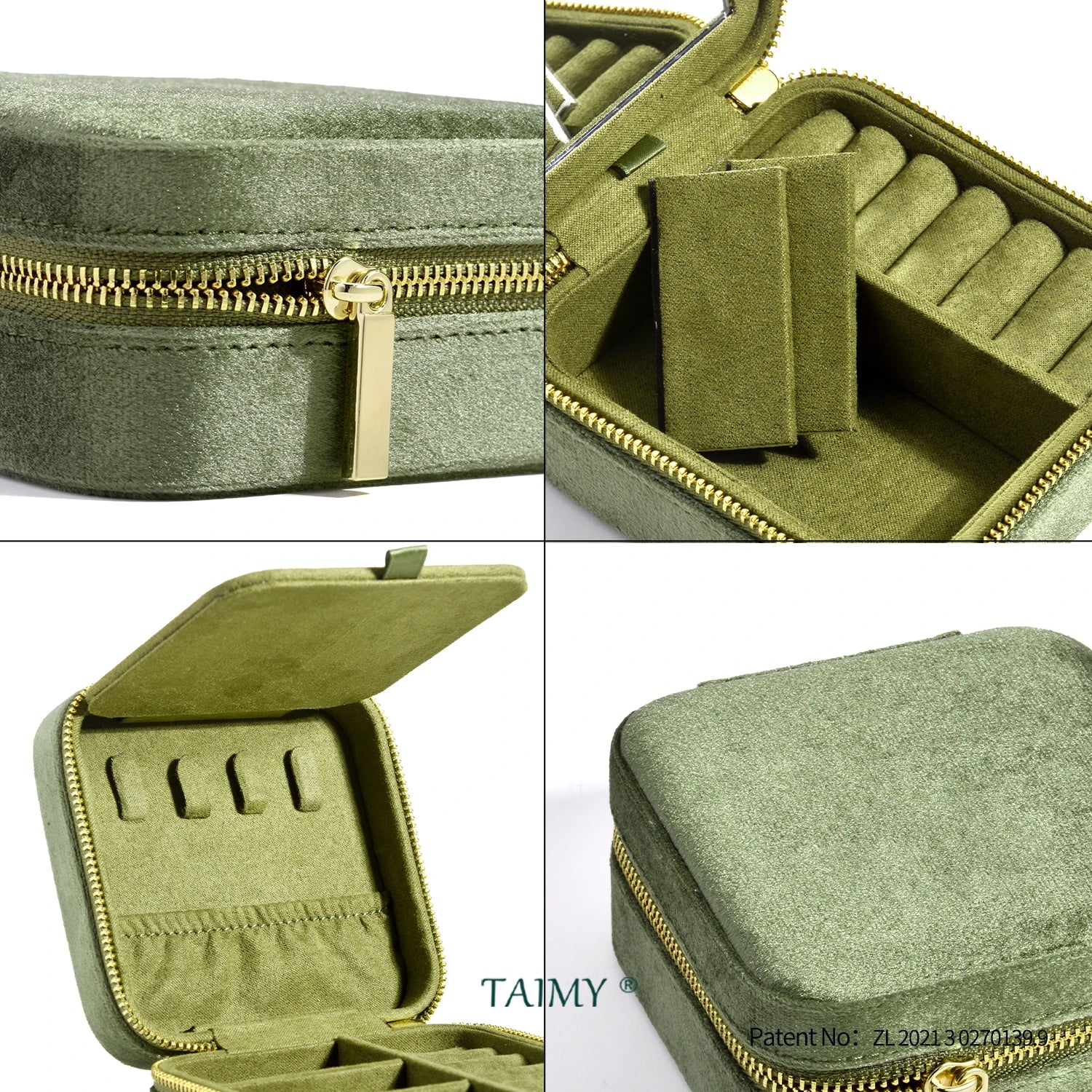 Vintage Velvet Travel Jewelry Storage Ring Box