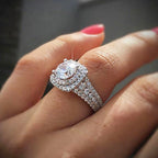 Stainless Steel Wedding Engagement Ring for Women Size 5-11