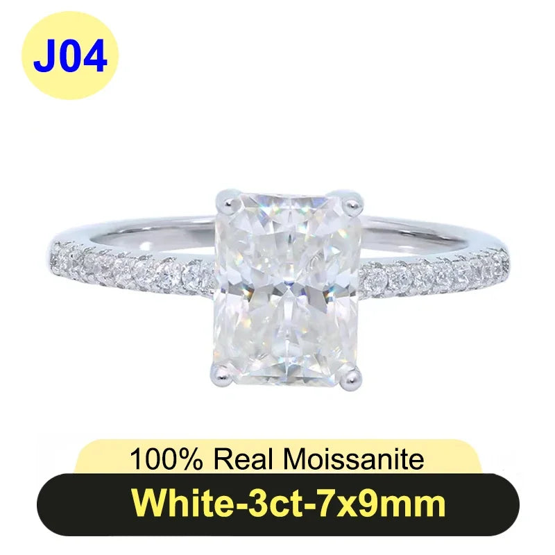 Moissanite Diamond Ring for Women in 925 Silver - PureNew