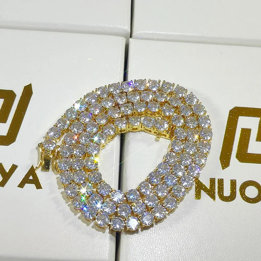 Cubic Zirconia Tennis Chain Necklace by Alinoya